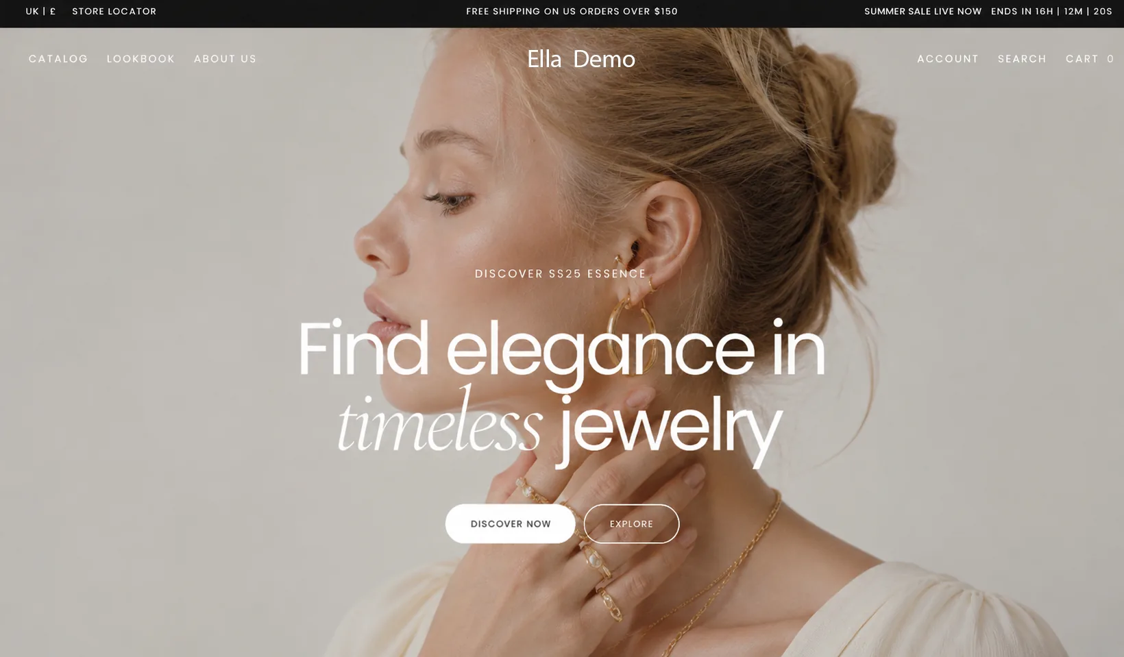 Ella Shopify Theme Demo for Jewelry & Accessories